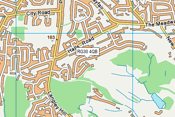 RG30 4QB map - OS VectorMap District (Ordnance Survey)
