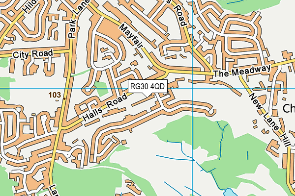 RG30 4QD map - OS VectorMap District (Ordnance Survey)