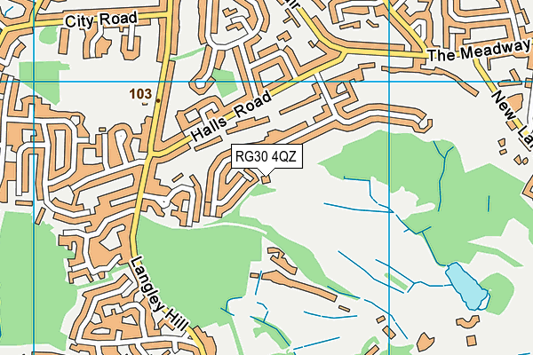 RG30 4QZ map - OS VectorMap District (Ordnance Survey)