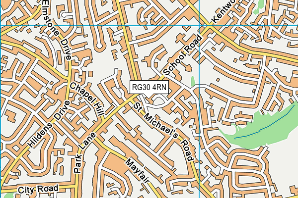 RG30 4RN map - OS VectorMap District (Ordnance Survey)