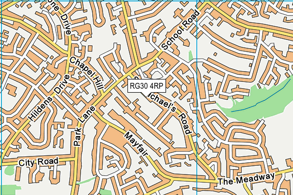 RG30 4RP map - OS VectorMap District (Ordnance Survey)