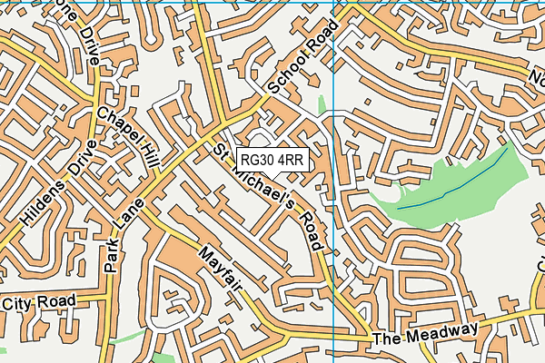 RG30 4RR map - OS VectorMap District (Ordnance Survey)