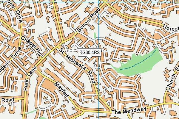 RG30 4RS map - OS VectorMap District (Ordnance Survey)