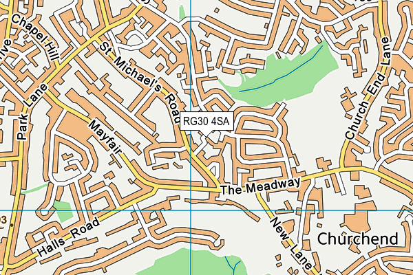 RG30 4SA map - OS VectorMap District (Ordnance Survey)