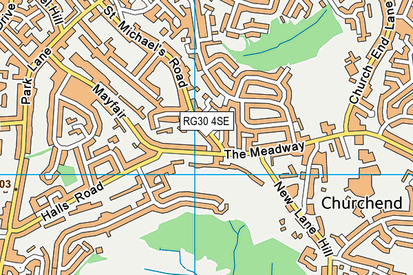 RG30 4SE map - OS VectorMap District (Ordnance Survey)