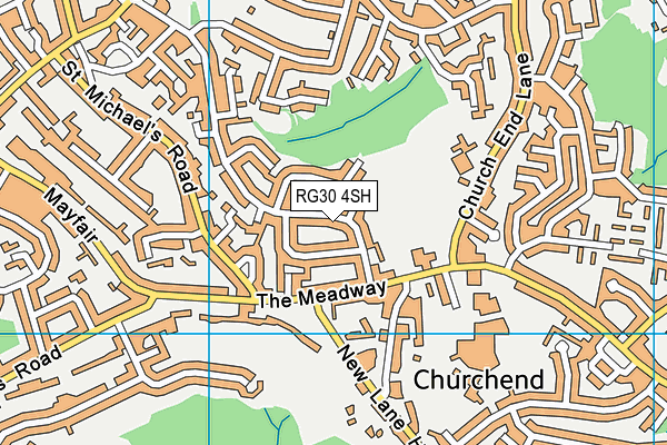 RG30 4SH map - OS VectorMap District (Ordnance Survey)