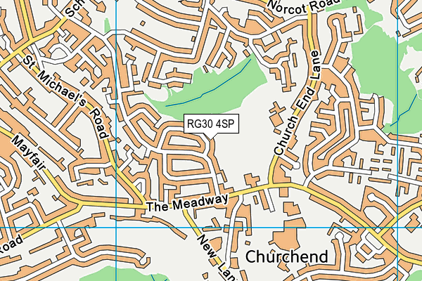 RG30 4SP map - OS VectorMap District (Ordnance Survey)