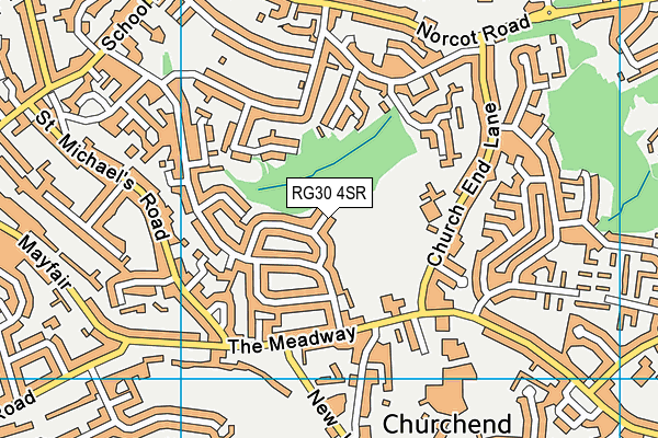 RG30 4SR map - OS VectorMap District (Ordnance Survey)