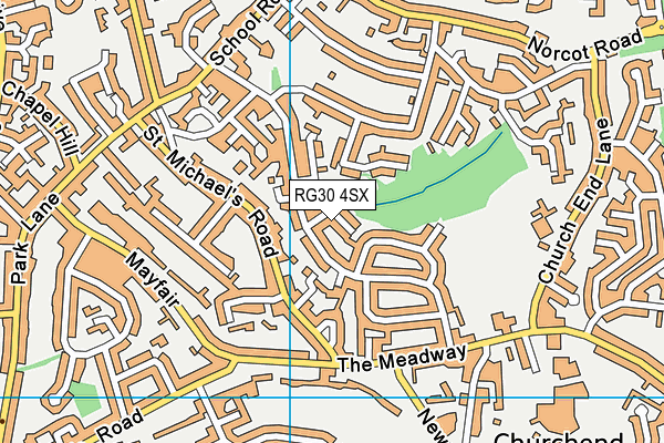 RG30 4SX map - OS VectorMap District (Ordnance Survey)