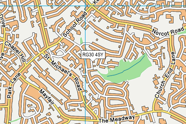 RG30 4SY map - OS VectorMap District (Ordnance Survey)