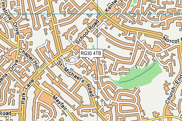 RG30 4TB map - OS VectorMap District (Ordnance Survey)