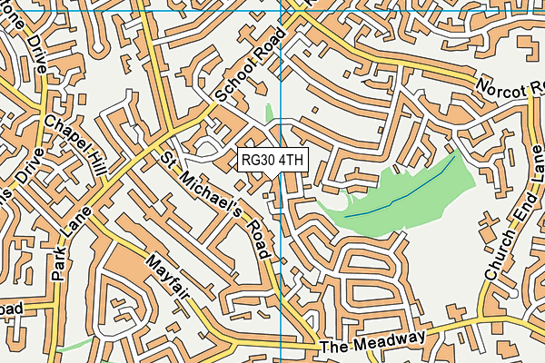 RG30 4TH map - OS VectorMap District (Ordnance Survey)