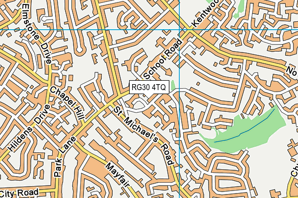 RG30 4TQ map - OS VectorMap District (Ordnance Survey)
