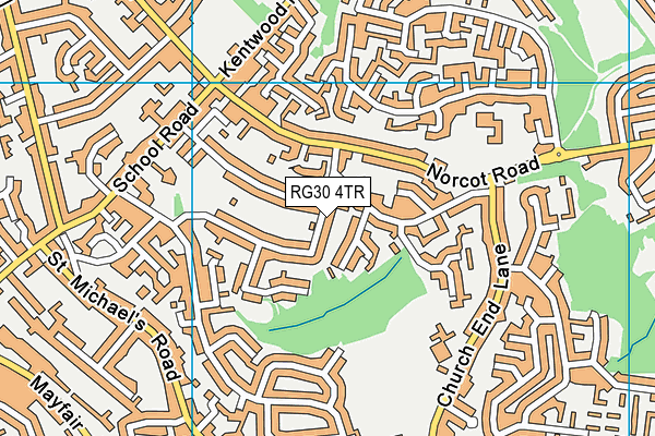 RG30 4TR map - OS VectorMap District (Ordnance Survey)