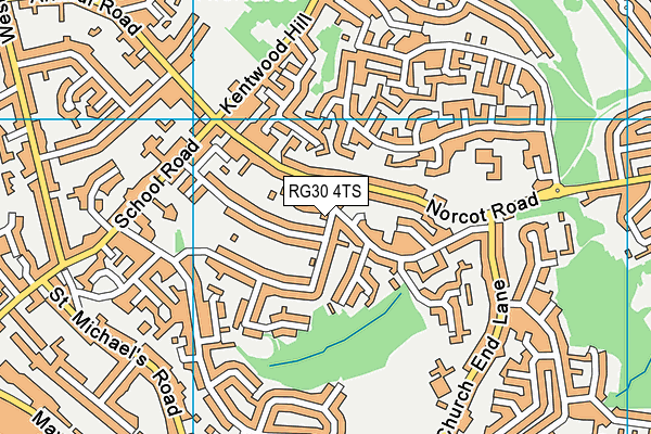RG30 4TS map - OS VectorMap District (Ordnance Survey)