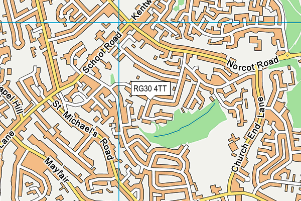 RG30 4TT map - OS VectorMap District (Ordnance Survey)
