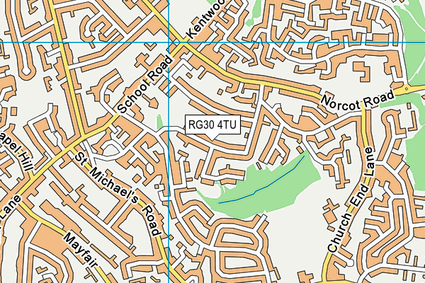 RG30 4TU map - OS VectorMap District (Ordnance Survey)