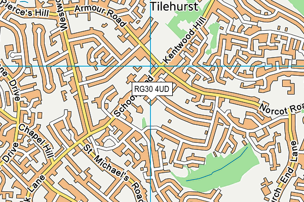 RG30 4UD map - OS VectorMap District (Ordnance Survey)