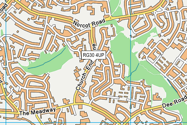 RG30 4UP map - OS VectorMap District (Ordnance Survey)