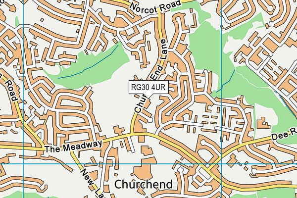 RG30 4UR map - OS VectorMap District (Ordnance Survey)