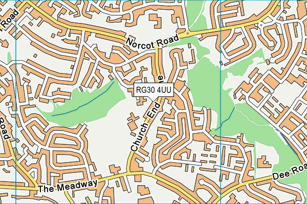 RG30 4UU map - OS VectorMap District (Ordnance Survey)