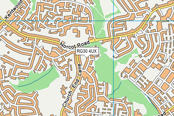 RG30 4UX map - OS VectorMap District (Ordnance Survey)