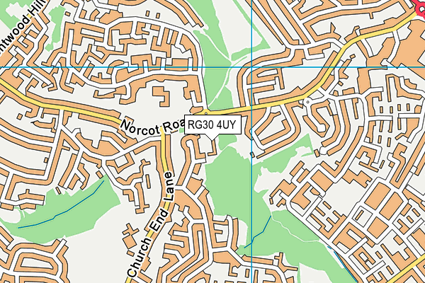 RG30 4UY map - OS VectorMap District (Ordnance Survey)