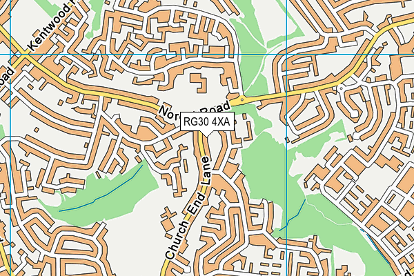 RG30 4XA map - OS VectorMap District (Ordnance Survey)