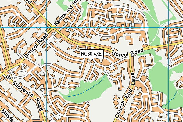 RG30 4XE map - OS VectorMap District (Ordnance Survey)