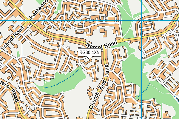 RG30 4XN map - OS VectorMap District (Ordnance Survey)
