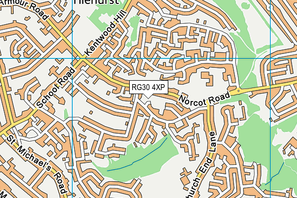 RG30 4XP map - OS VectorMap District (Ordnance Survey)