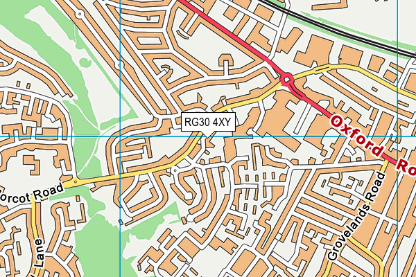 RG30 4XY map - OS VectorMap District (Ordnance Survey)