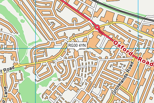 RG30 4YN map - OS VectorMap District (Ordnance Survey)