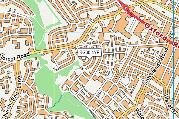 RG30 4YP map - OS VectorMap District (Ordnance Survey)