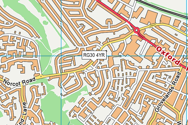 RG30 4YR map - OS VectorMap District (Ordnance Survey)