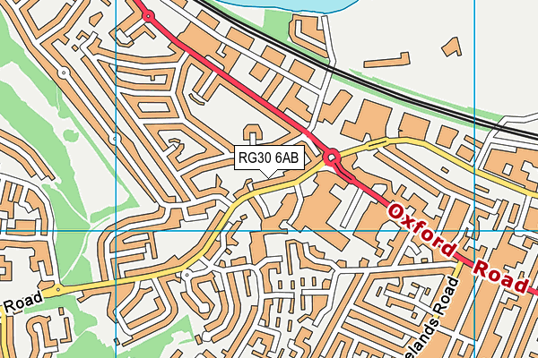 RG30 6AB map - OS VectorMap District (Ordnance Survey)