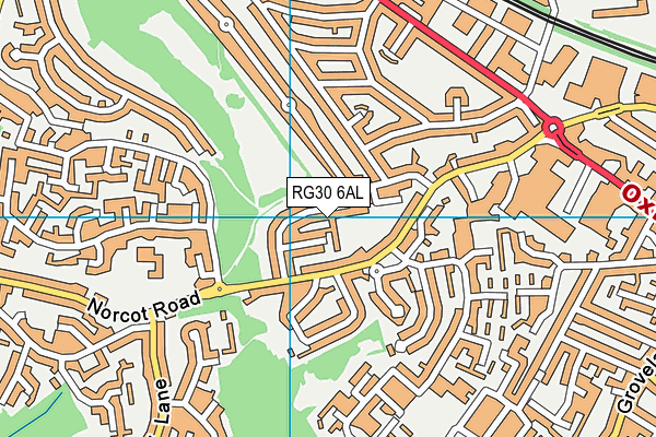 RG30 6AL map - OS VectorMap District (Ordnance Survey)