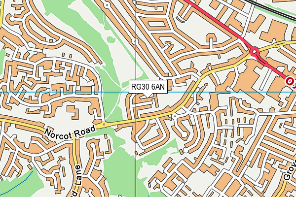 RG30 6AN map - OS VectorMap District (Ordnance Survey)