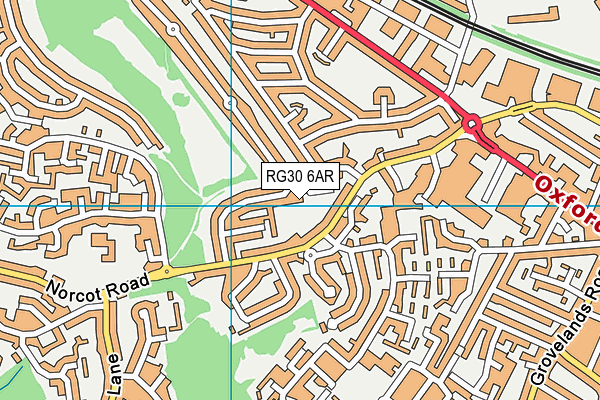 RG30 6AR map - OS VectorMap District (Ordnance Survey)