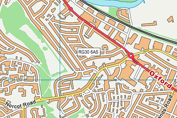 RG30 6AS map - OS VectorMap District (Ordnance Survey)