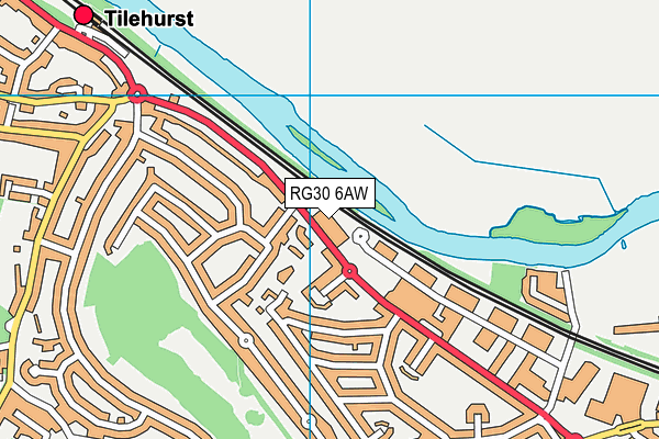 RG30 6AW map - OS VectorMap District (Ordnance Survey)