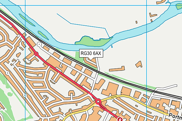 RG30 6AX map - OS VectorMap District (Ordnance Survey)