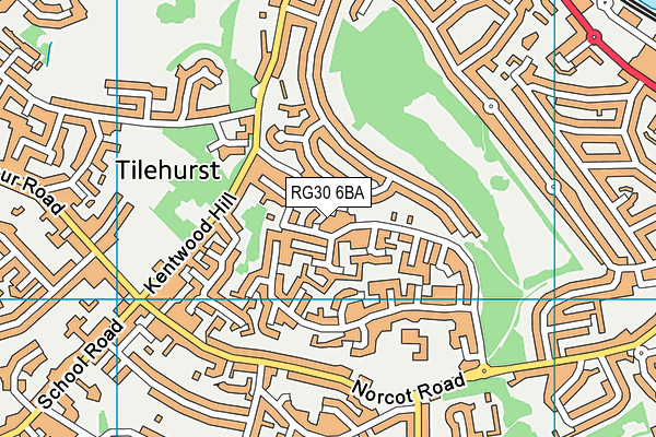 RG30 6BA map - OS VectorMap District (Ordnance Survey)