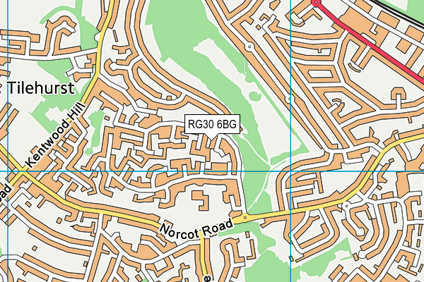 RG30 6BG map - OS VectorMap District (Ordnance Survey)