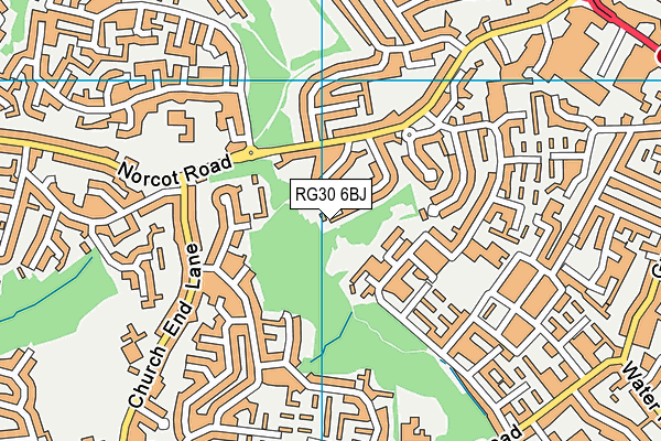 RG30 6BJ map - OS VectorMap District (Ordnance Survey)