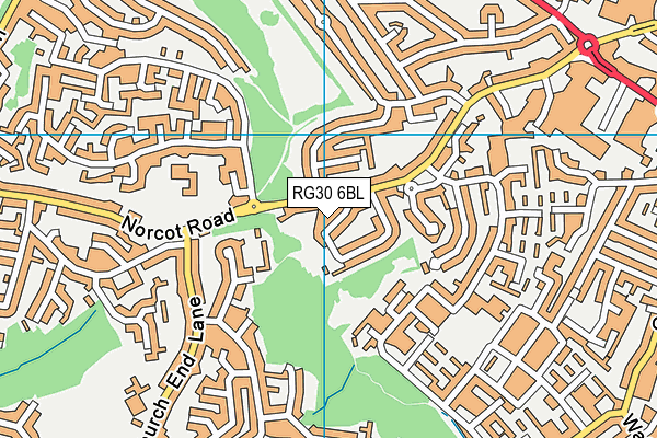 RG30 6BL map - OS VectorMap District (Ordnance Survey)