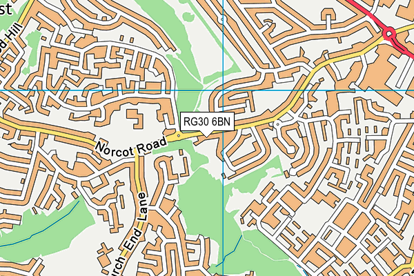 RG30 6BN map - OS VectorMap District (Ordnance Survey)