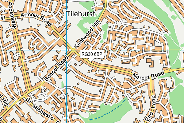 RG30 6BP map - OS VectorMap District (Ordnance Survey)