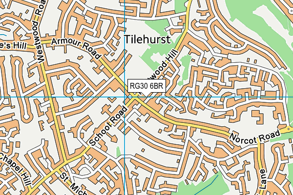 RG30 6BR map - OS VectorMap District (Ordnance Survey)