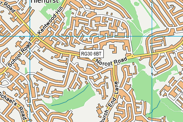 RG30 6BT map - OS VectorMap District (Ordnance Survey)